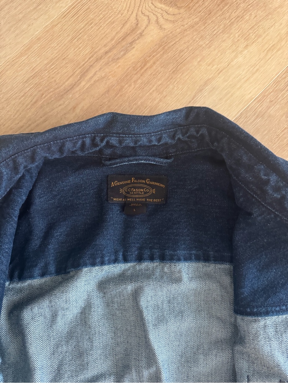 Filson Men's Indigo Denim Shirt Jacket - Dark Blue
